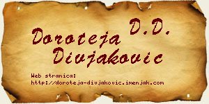 Doroteja Divjaković vizit kartica